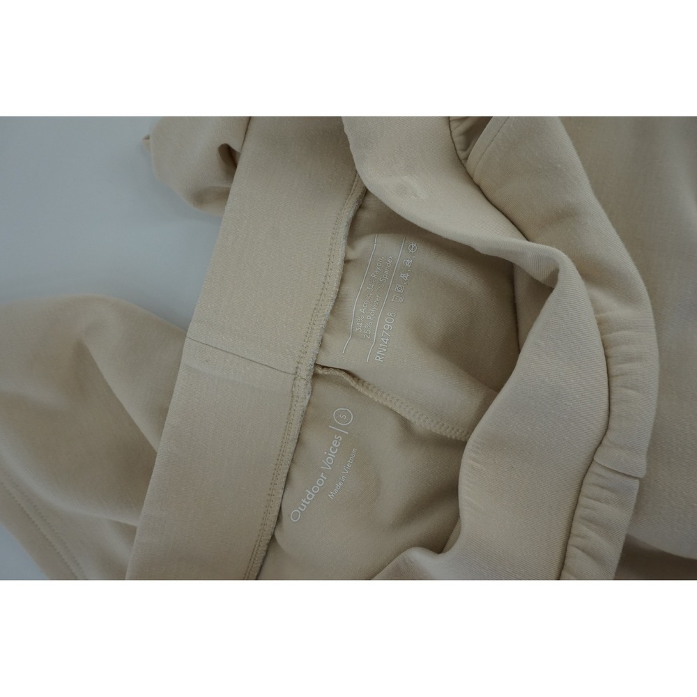 Outdoor Voices Wide Leg pleated Lounge Pants Cozy Minimalist Beige Small - Picture 6 of 7